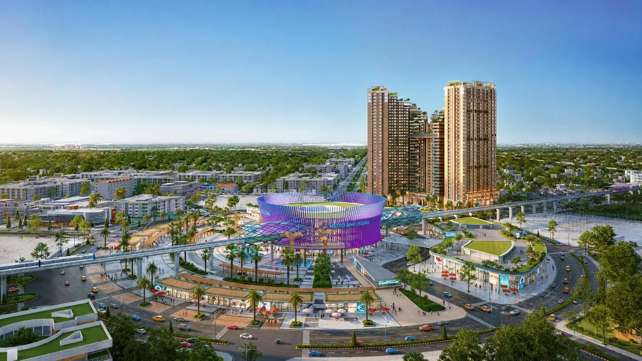 Phối cảnh Nam Mekong Grand Plaza tại vòng xoay A1
