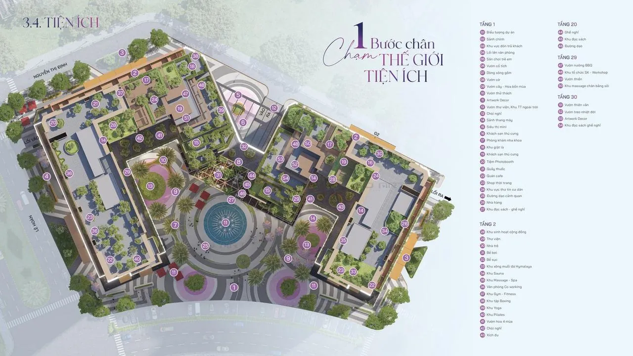 Mặt bằng tiện ích