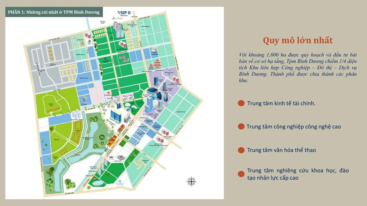 Bản đồ Thành phố mới Bình Dương
